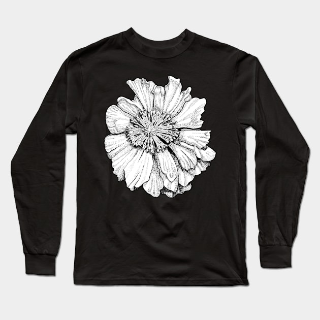 Ink - Poppy Long Sleeve T-Shirt by artofsuff